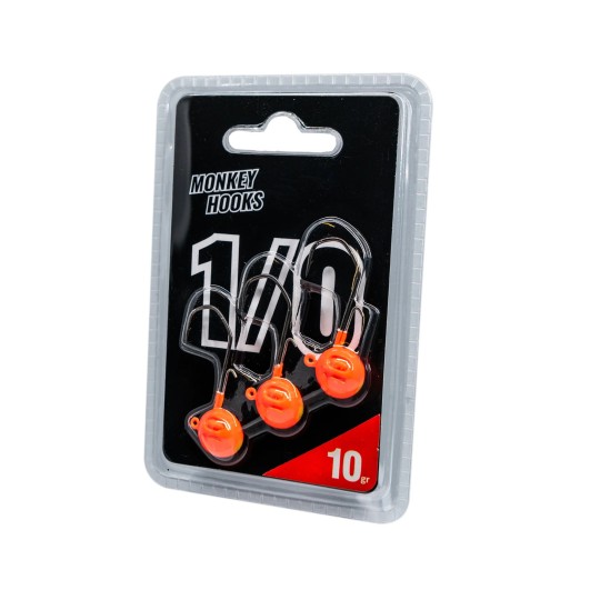 Jig head Monkey Lures Hook Orange 1/0
