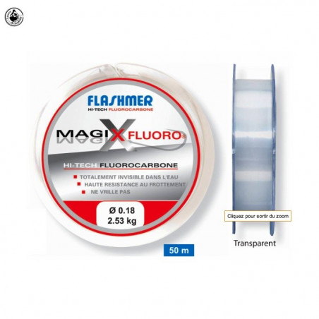 Fluorocarbon Flashmer Magix Fluoro - Invisible leader