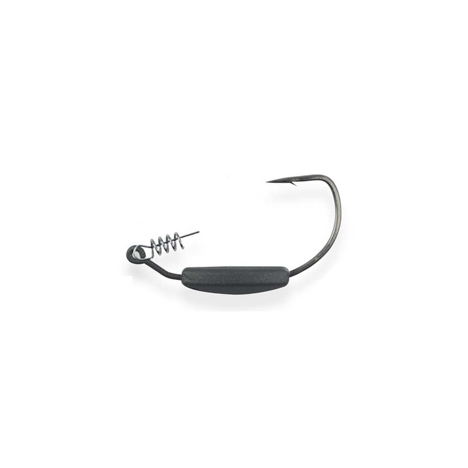 Anzuelo texano plomado Body Leaf Scratch Tackle - Lucio / Black Bass