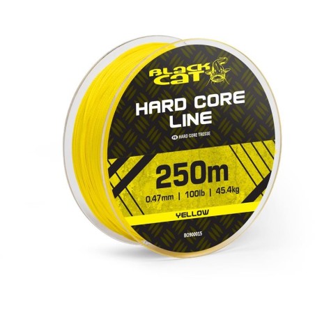 Geflochtene Angelschnur Black Cat BC Hard Core Line Gelb 400m - Wels