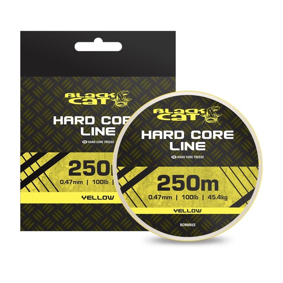 Braid Black Cat BC Hard Core Line Yellow 400m - Catfish