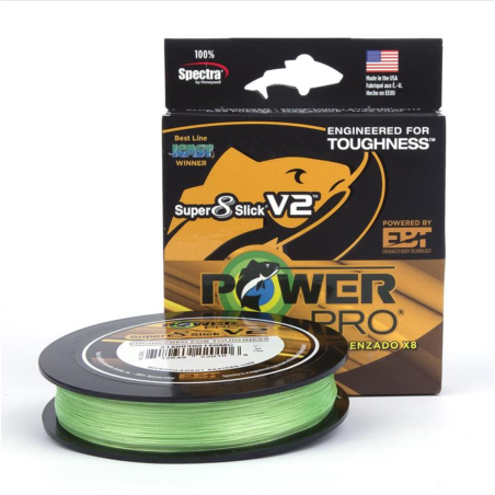 Geflochtene Angelschnur Power Pro 8 Slick V2 275m Aqua Grün