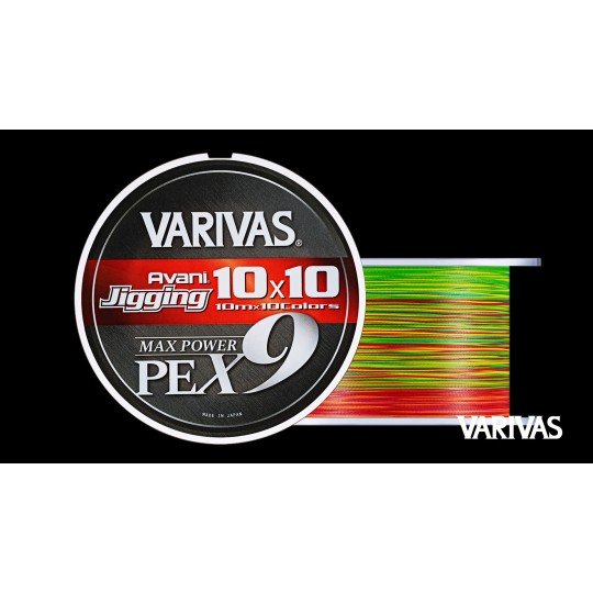 Geflochtene Angelschnur Varivas Jigging 10x10 Max Power PE X9 600m