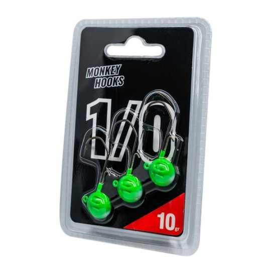 Tête plombée Monkey Lures Hook Green 1/0