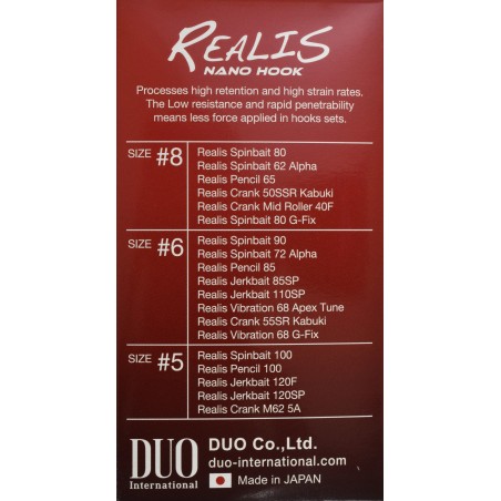 Duo Realis Nano Treble Hook | Special Hard bait