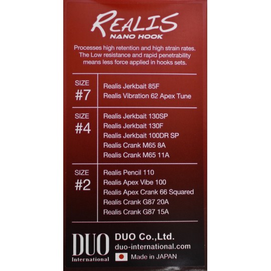 Anzuelo Triple Duo Realis Nano Hook | Especial Señuelo duro
