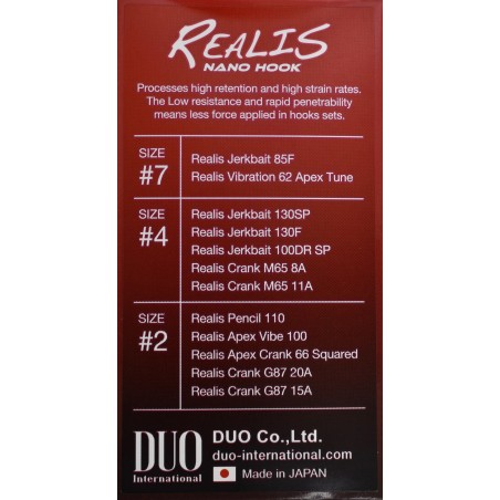 Anzuelo Triple Duo Realis Nano Hook | Especial Señuelo duro
