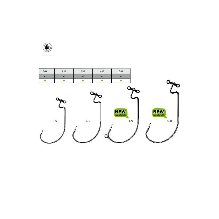 Texan hook VMC Strategik Spinshot 7342 SH - Drop Shot - Leurre de