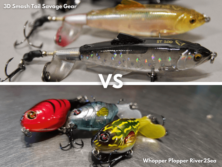 Illustration of the article Savage Gear 3D Smash Tail vs Whopper plopper