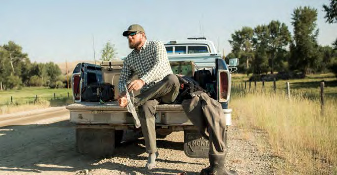 pecheur avec un waders
